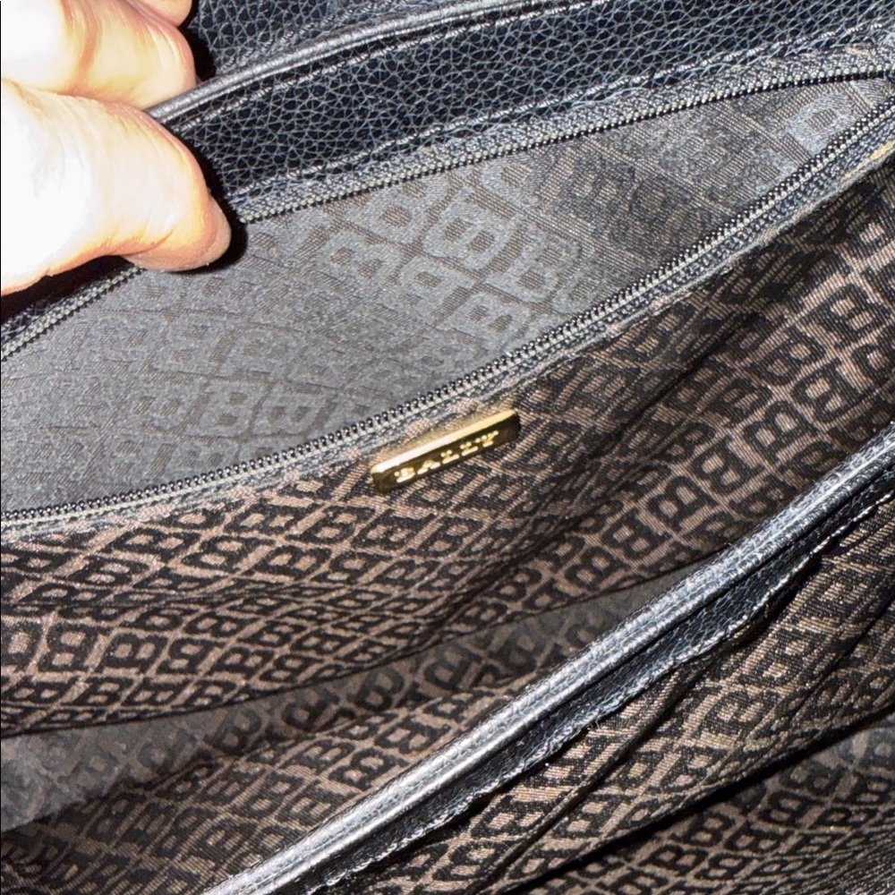 Bally Black Woven Leather Crossbody Bag EUC - Picture 10 of 16